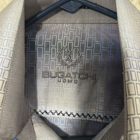 BUGATCHI UOMO DRESS SHIRT CLASSIC FIT SIZE M - Picture 5 of 9